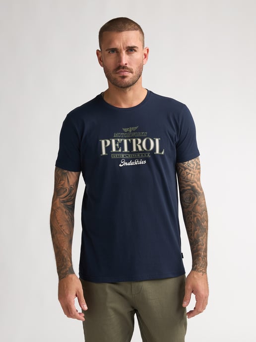 Petrol Industries - Heren Jersey T-shirt met print Astro - Blauw - Image 3
