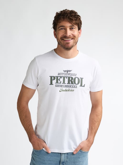 Petrol Industries - Heren Jersey T-shirt met print Astro - Wit - Image 3