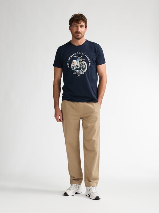 Petrol Industries - Heren T-shirt met print Fumarola - Blauw - Image 5