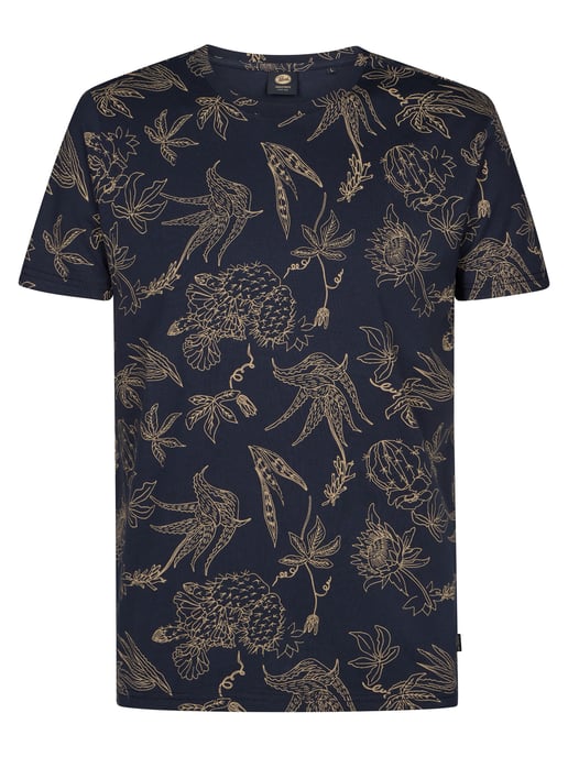 Petrol Industries - Heren T-shirt met all-over print Rocosa - Blauw - Image 1
