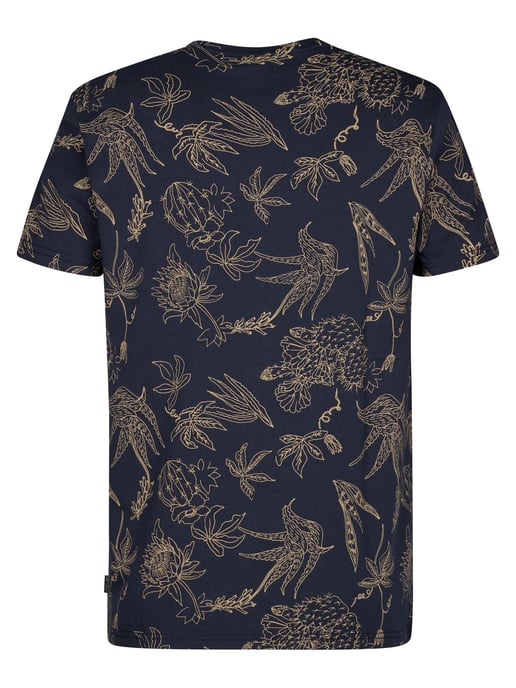 Petrol Industries - Heren T-shirt met all-over print Rocosa - Blauw - Image 2
