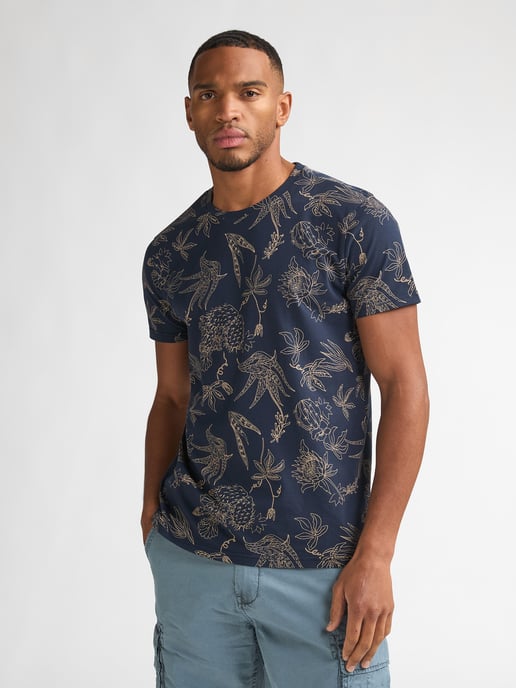Petrol Industries - Heren T-shirt met all-over print Rocosa - Blauw - Image 3