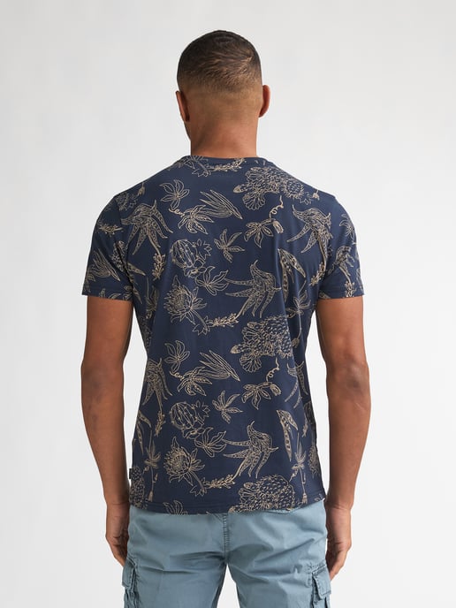 Petrol Industries - Heren T-shirt met all-over print Rocosa - Blauw - Image 4