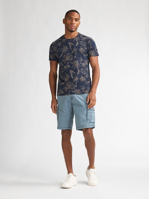 Petrol Industries - Heren T-shirt met all-over print Rocosa - Blauw - Image 5