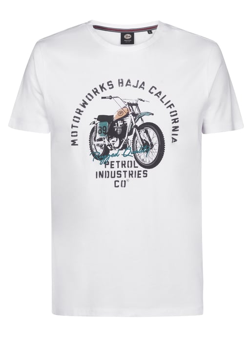 Petrol Industries - Heren T-shirt met print Fumarola - Wit - Image 1