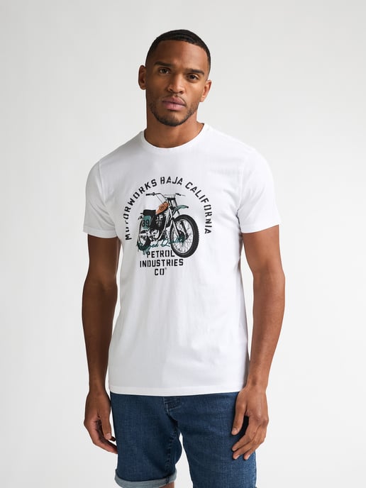 Petrol Industries - Heren T-shirt met print Fumarola - Wit - Image 3