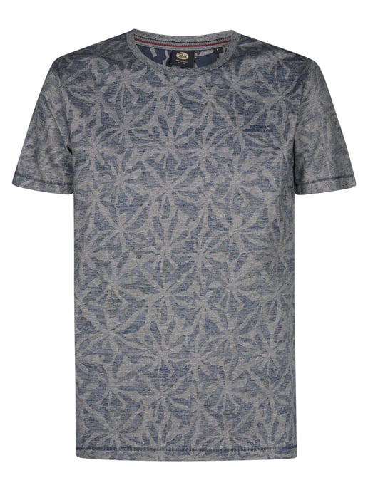 Petrol Industries - Heren T-shirt met all-over print Cromo - Blauw - Image 1