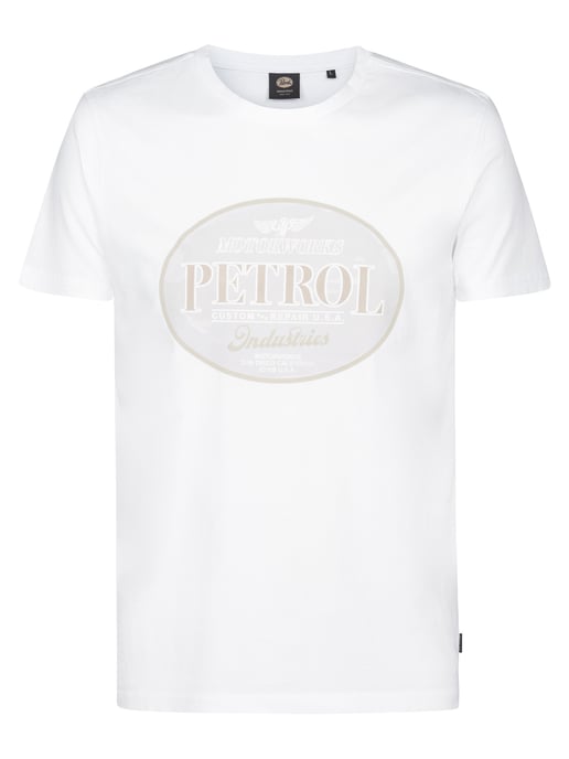 Petrol Industries - Heren Bedrukt jersey T-shirt Estrella - Wit - Image 1