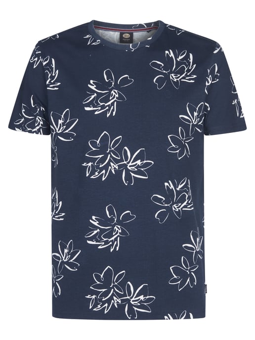 Petrol Industries - Heren T-shirt met all-over print Grafito - Blauw - Image 1