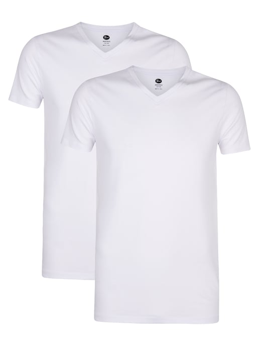 Petrol Industries - Heren 2-Pack Basic T-shirt V-Hals Legacy - Wit - Image 1