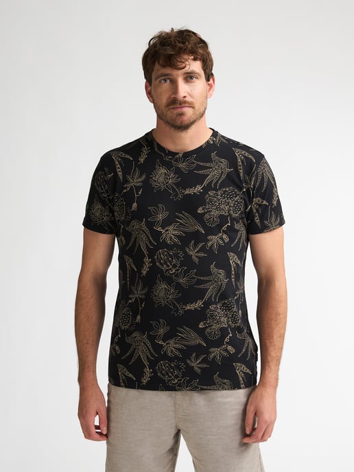 Petrol Industries - Heren T-shirt met all-over print Rocosa - Zwart - Image 3
