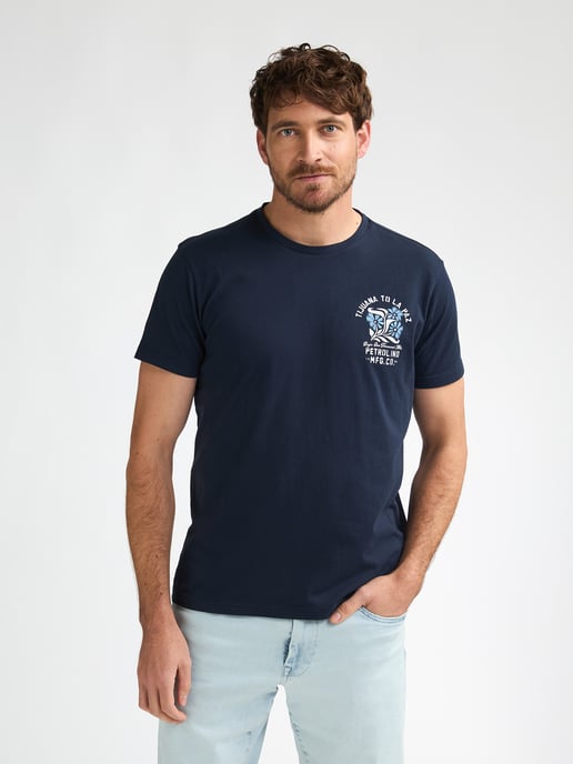 Petrol Industries - Heren T-shirt met print Onix - Blauw - Image 3