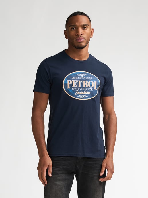 Petrol Industries - Heren Bedrukt jersey T-shirt Estrella - Blauw - Image 3