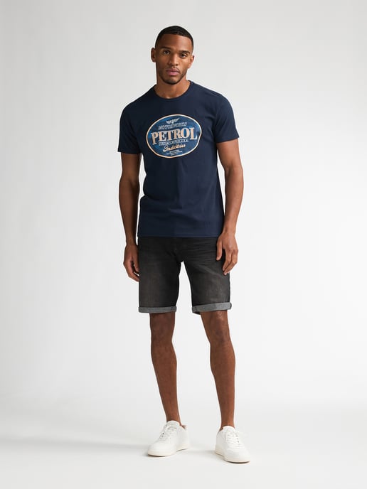 Petrol Industries - Heren Bedrukt jersey T-shirt Estrella - Blauw - Image 5