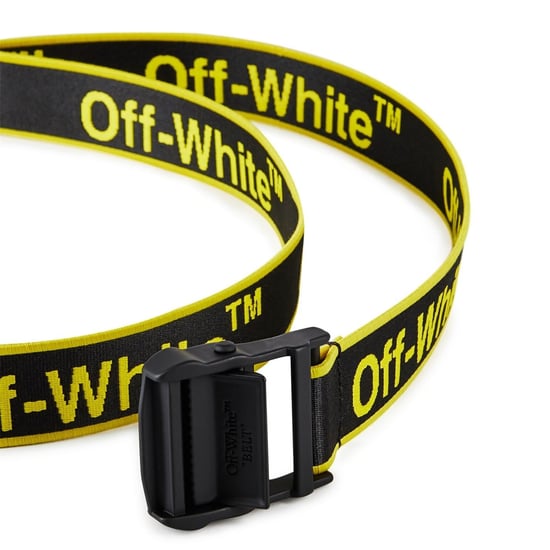 Accessories Off White Graphic Industrial Belt in Blk/Yllw - Image 3