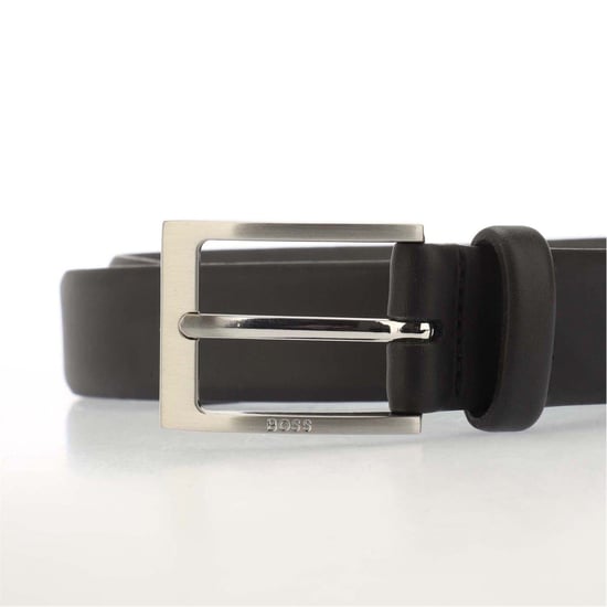 Accessories Boss Leather Pin Buckle Belt with Logo in Black - Image 3