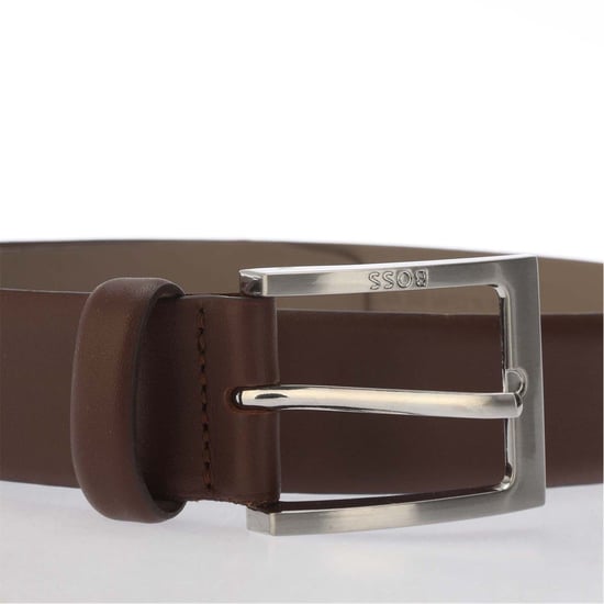 Accessories Boss 38mm Leather Pin Buckle Belt in Medium Brown - Image 3