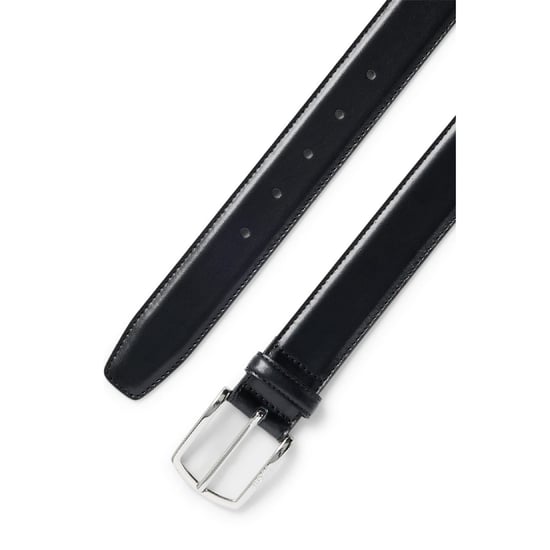 Accessories Boss Leather Pin Buckle Belt with Logo in Black - Image 3