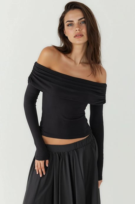 Schouderloze Gelaagde Blouse - Image 1
