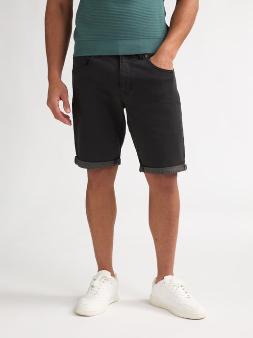 Petrol Industries - Heren Jackson Gekleurde Denim Short Coconut - Zwart - Image 1