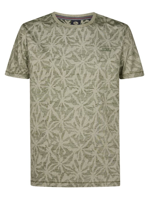 Petrol Industries - Heren T-shirt met all-over print Cromo - Groen - Image 1