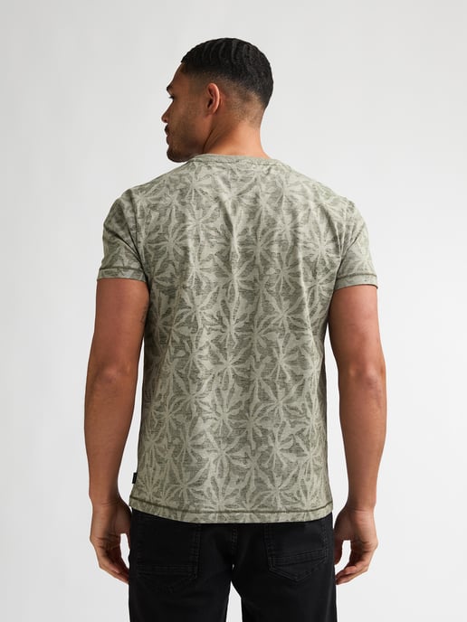 Petrol Industries - Heren T-shirt met all-over print Cromo - Groen - Image 4