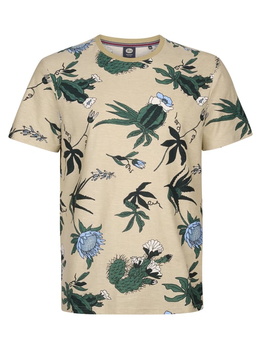 Petrol Industries - Heren Plus Size T-shirt met all-over print ArenaGris - Oranje - Image 1
