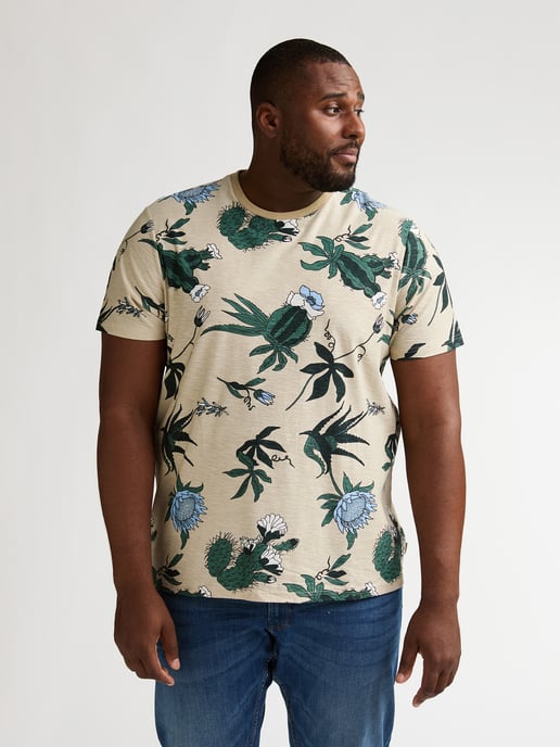 Petrol Industries - Heren Plus Size T-shirt met all-over print ArenaGris - Oranje - Image 3