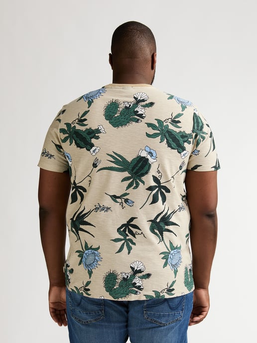 Petrol Industries - Heren Plus Size T-shirt met all-over print ArenaGris - Oranje - Image 4