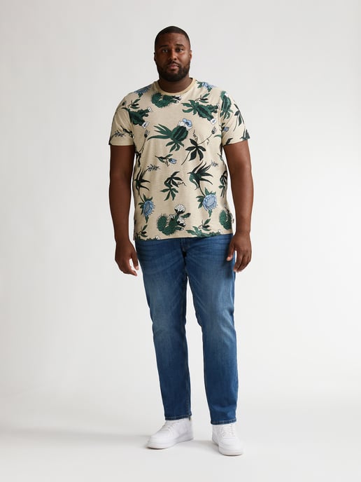 Petrol Industries - Heren Plus Size T-shirt met all-over print ArenaGris - Oranje - Image 5