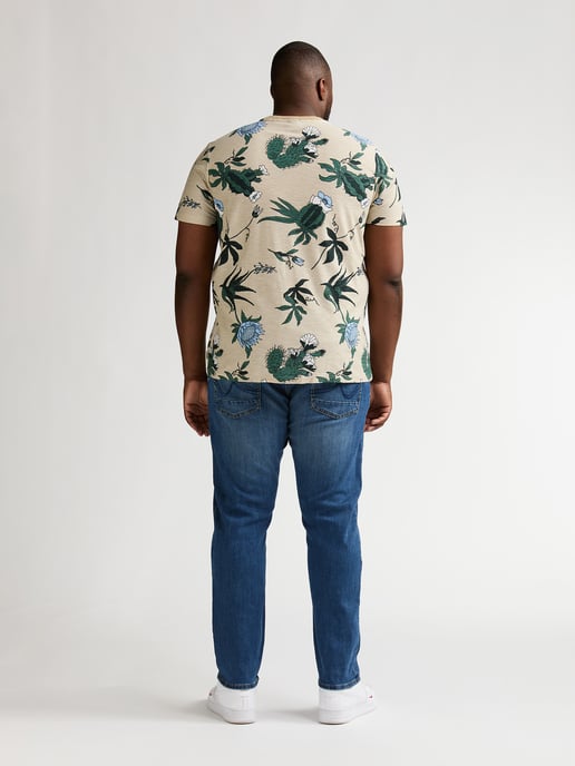 Petrol Industries - Heren Plus Size T-shirt met all-over print ArenaGris - Oranje - Image 6