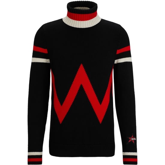 Men's Boss Turtle Neck Long Sleeve Sweater in Black - Image 2