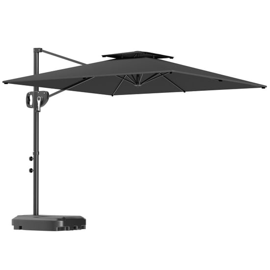 4goodz Zweefparasol vierkant 247 cm met parasolvoet kantelbaar en draaibaar - - Image 1