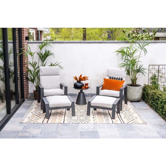 Garden Impressions Max verstelbare fauteuil incl.voetenbank c. black sand - Image 2