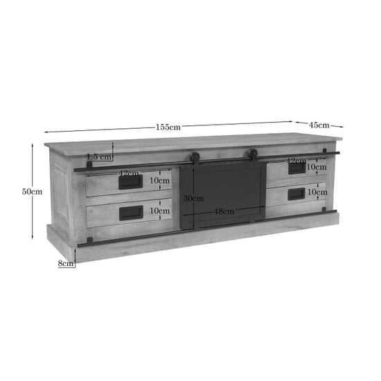 Starfurn tv meubel fresno - 45x155x50 cm - Image 4