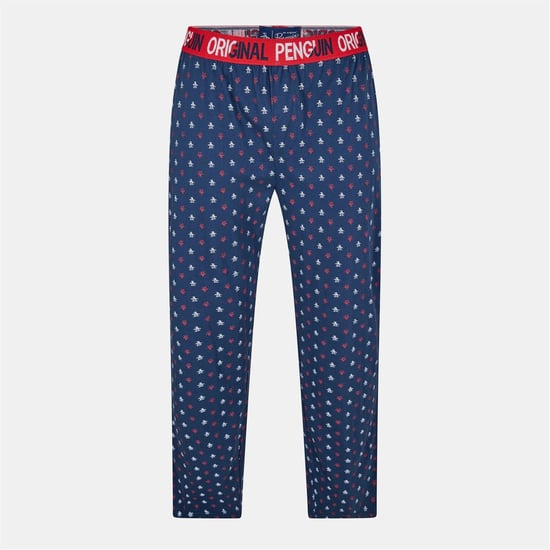 Men's Penguin Jersey Pyjama Pants in Blue - Image 1