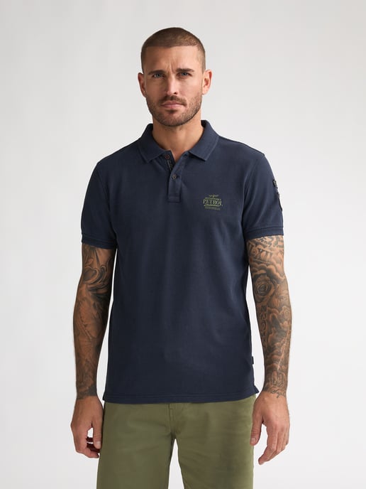 Petrol Industries - Heren Piqué polo Tracción - Blauw - Image 3