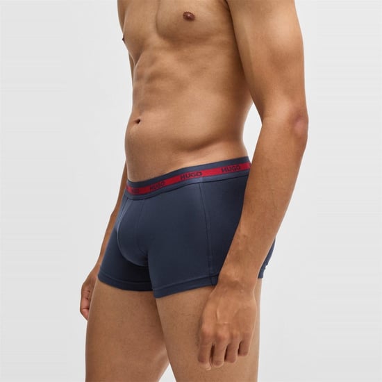 Men's Hugo 3 Pack Boxers in Navy - Image 2