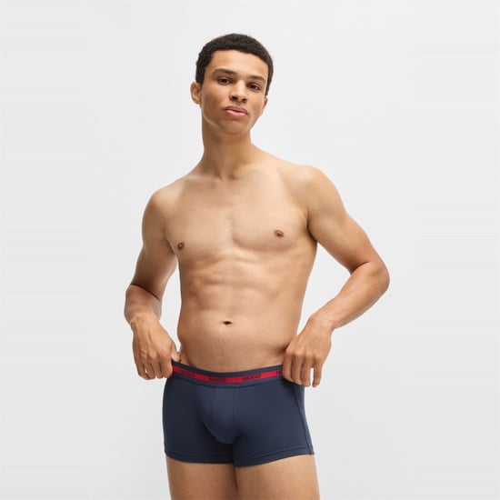 Men's Hugo 3 Pack Boxers in Navy - Image 4