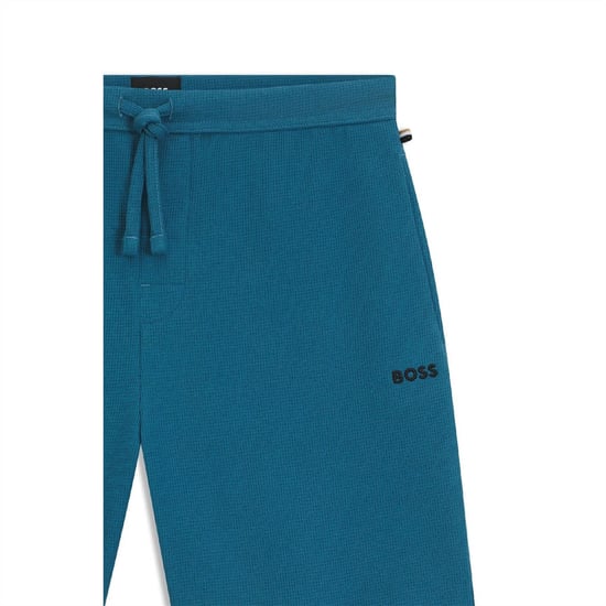 Men's Boss Waffle Shorts 10269584 01 Pyjama Short Mens in Blue - Image 5