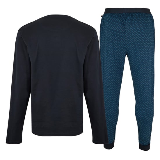 Men's Boss Relax Long Set 10269542 02 Pyjama in Dark Blue - Image 2