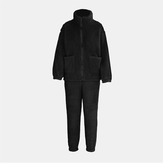 Women's Miso Sherpa Suit Ladies in Black - Image 1