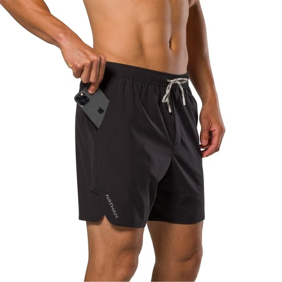 Men's Nathan Essential Bermuda Shorts with Curved Hem in Black - Image 4
