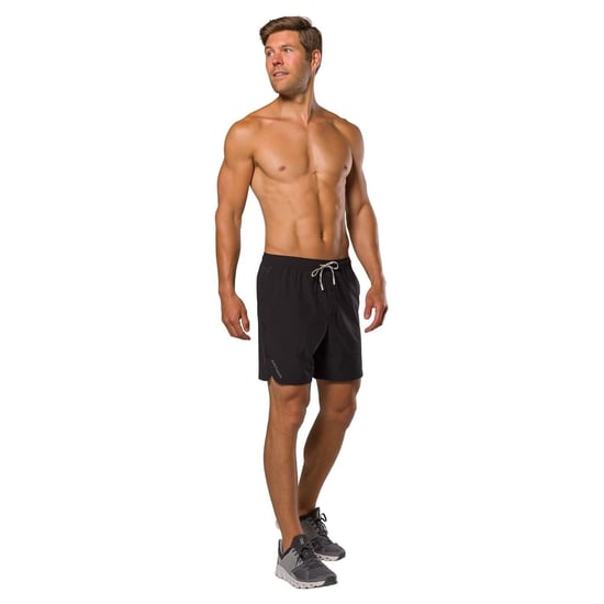 Men's Nathan Essential Bermuda Shorts with Curved Hem in Black - Image 6