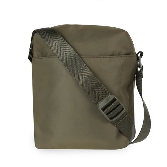 Accessories Spiral Rectangle Cross Body Bag with Black Hardware in Olive - Image 2