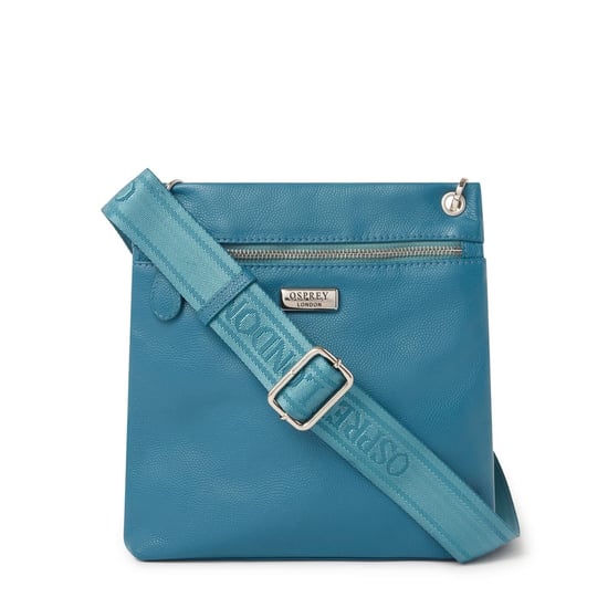 Accessories Osprey London London Miami Leather Crossbodyody Bag in Teal - Image 1