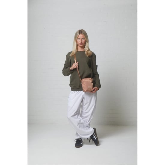 Accessories Spiral Rectangle Cross Body Bag with Black Hardware in Sand - Image 3