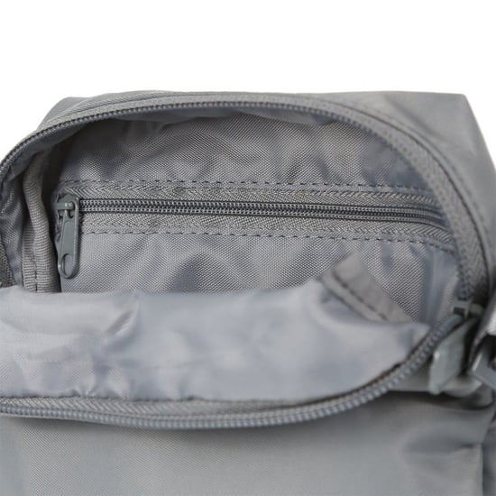 Accessories Spiral Rectangle Cross Body Bag with Black Hardware in Charcoal - Image 4