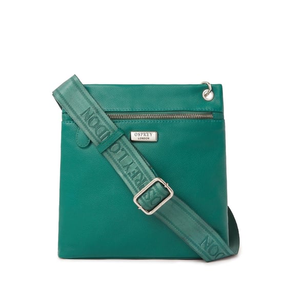 Accessories Osprey London London Miami Leather Crossbodyody Bag in Green - Image 1