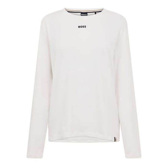 Women's Boss Ls Shirt 10257812 01 Pyjama Set in Open White - Image 1
